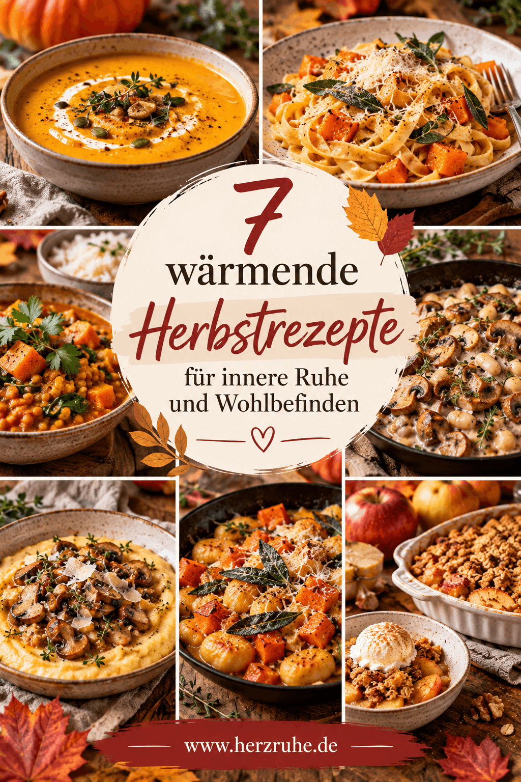 Herbstrezepte — 7 wärmende Rezepte mit Kürbis, Pasta, Curry, Pilzen und Apfel Porridge für den Herbst