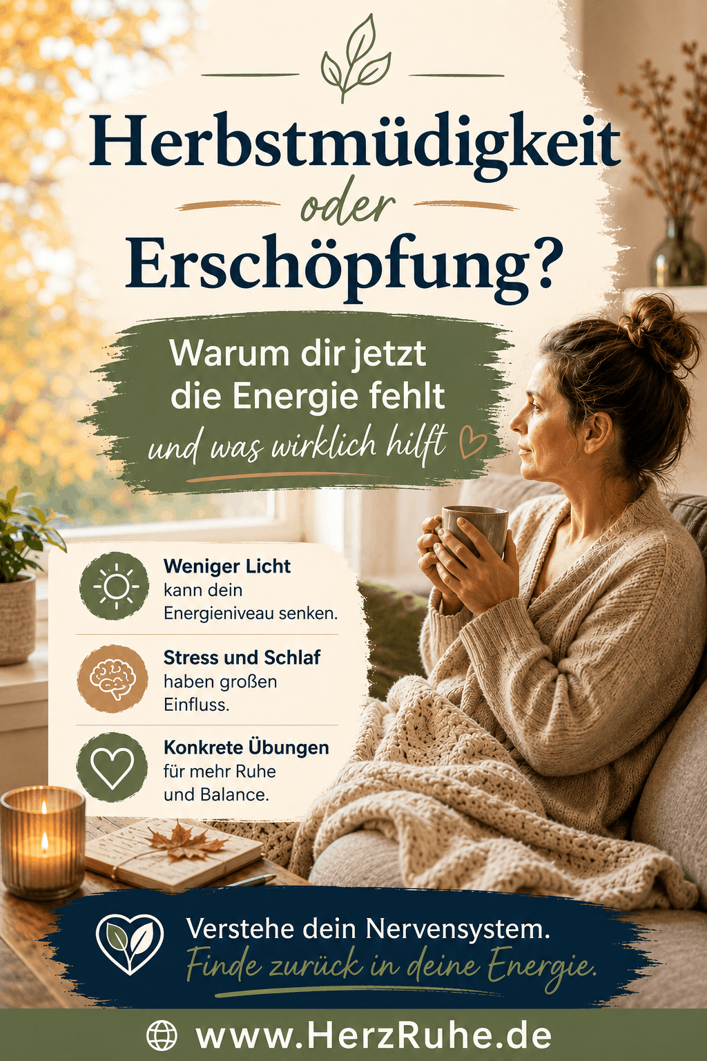 Herbstmüdigkeit – ruhige herbstliche Stimmung für bewusste Erholung