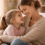 Mutter und Kind in liebevoller Umarmung Co-Regulation Nervensystem regulieren Kinder