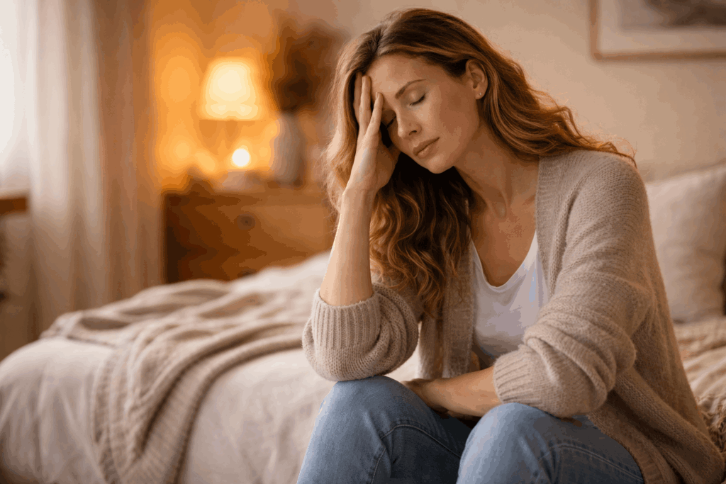 Mama Burnout: erschöpfte Mutter findet Ruhe und Entspannung zur Regulation des Nervensystems im Alltag